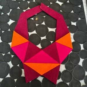 Felt statement necklace by Vacide Erda Zimic